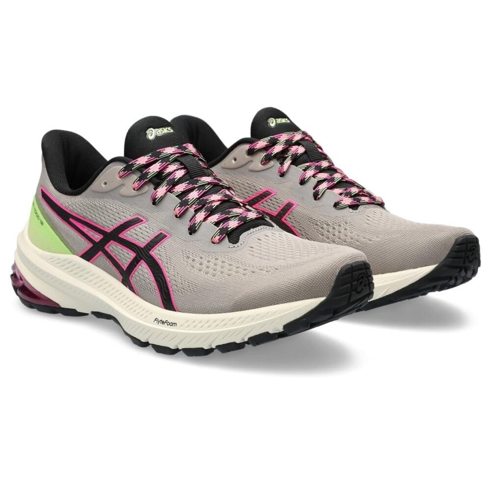 ASICS GT-1000 12 Women's Trail Running Shoes, Nature Bathing/Lime Green Size 6